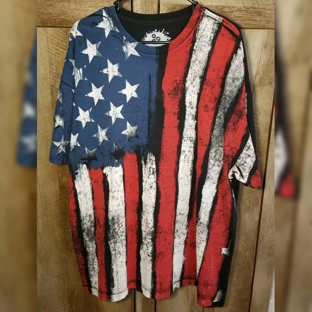 ODM  mens size 3xl flag shirt